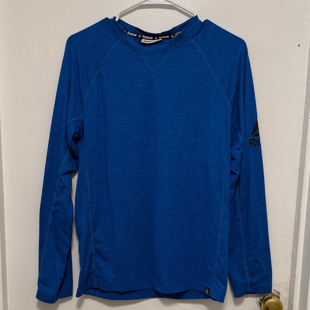 Reebok Men's Vibrant Blue Long Sleeve Tee